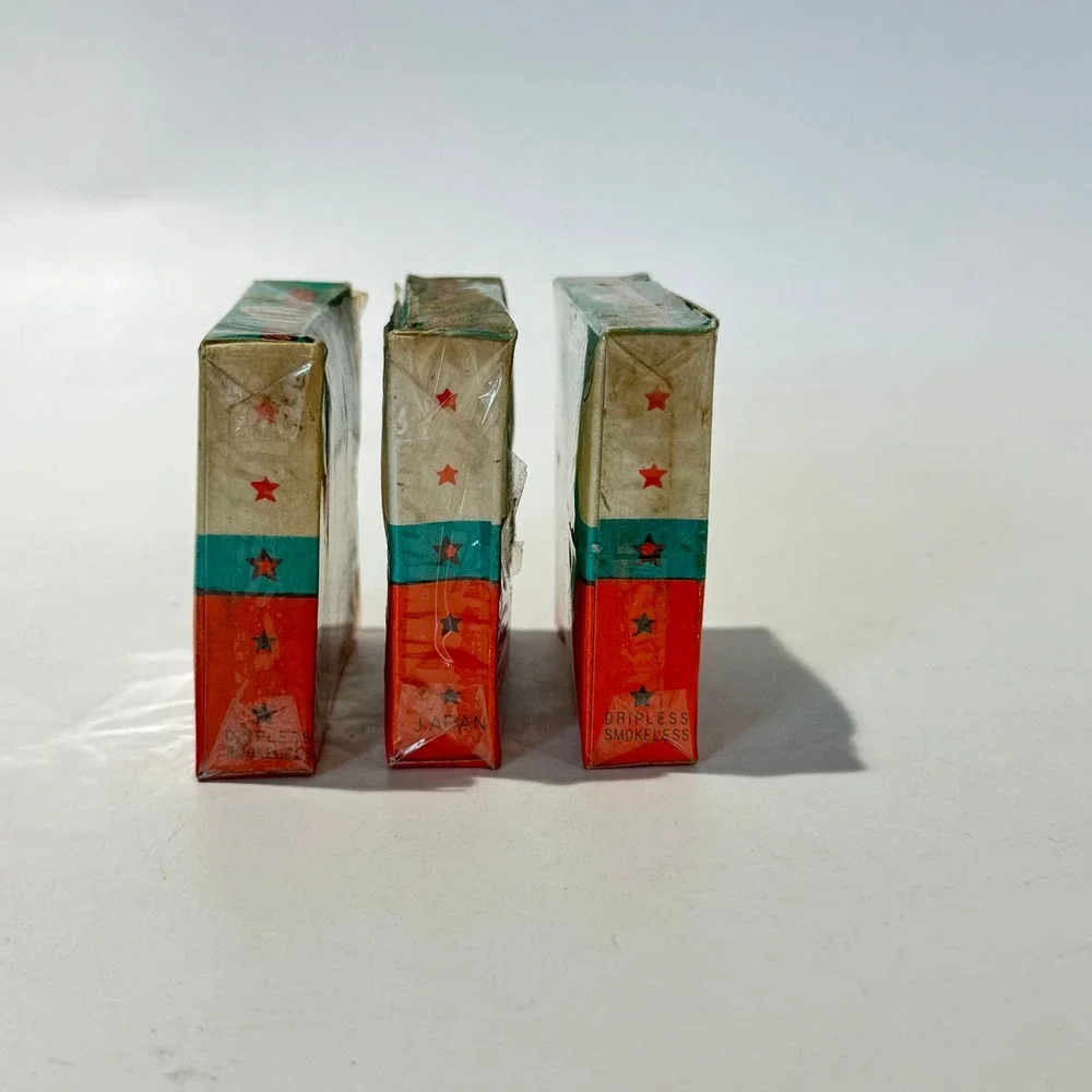 NEW Vintage Peacock Birthday Candles Lot of 3 Boxes 36ct Blue White Yellow Japan